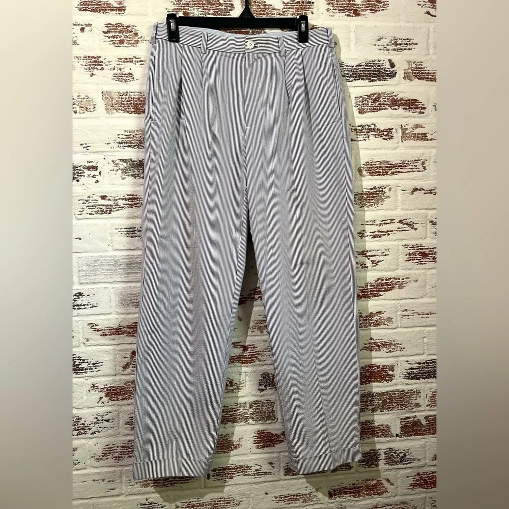 Brooks Brothers Elliot Pants Genuine Seersucker Striped Size 35x32 - Picture 2 of 11